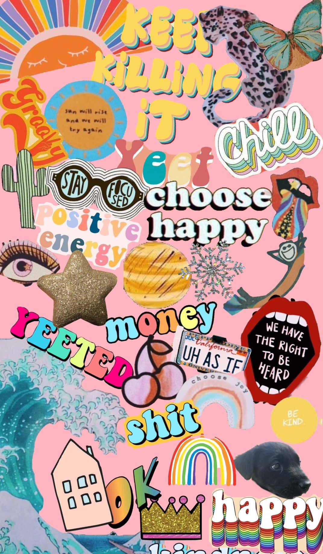 Bruh Girl, vibrant pink, colorful stickers, HD Phone Wallpaper