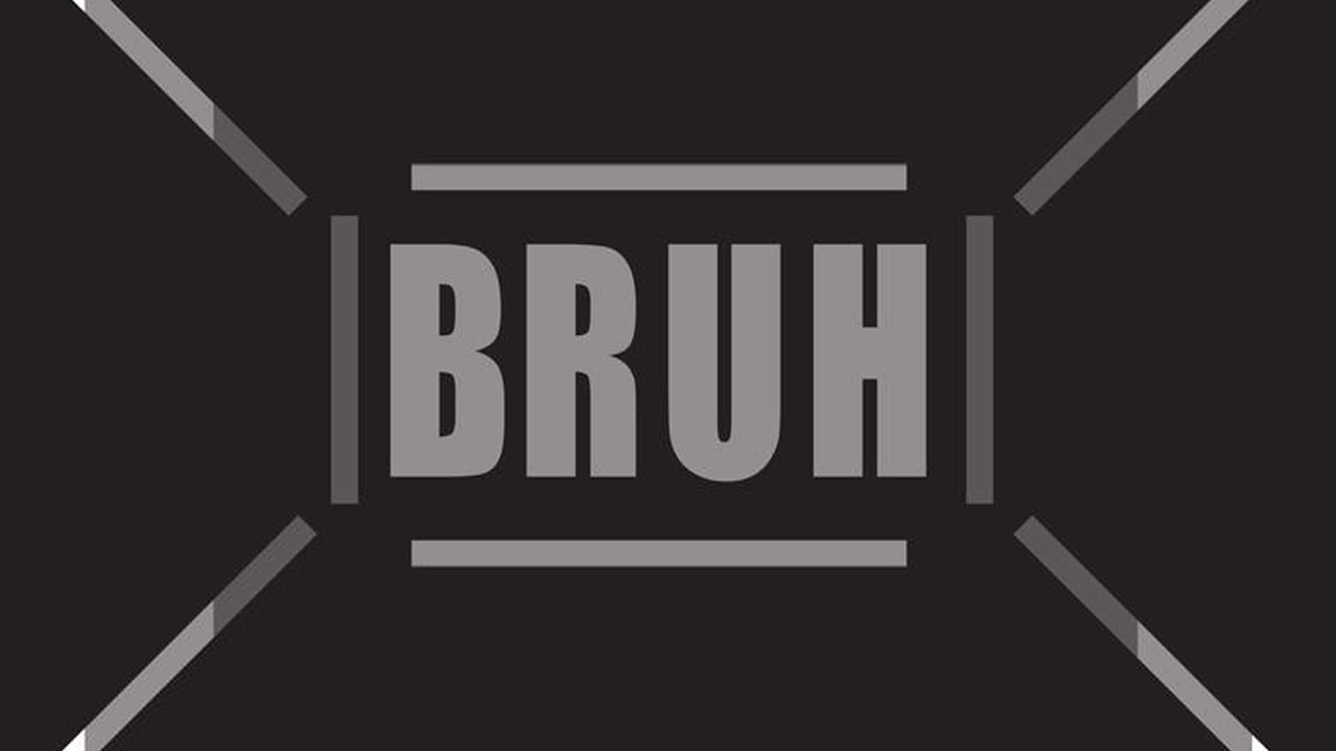 BRUH, gray, white lines, Full HD Desktop Wallpaper