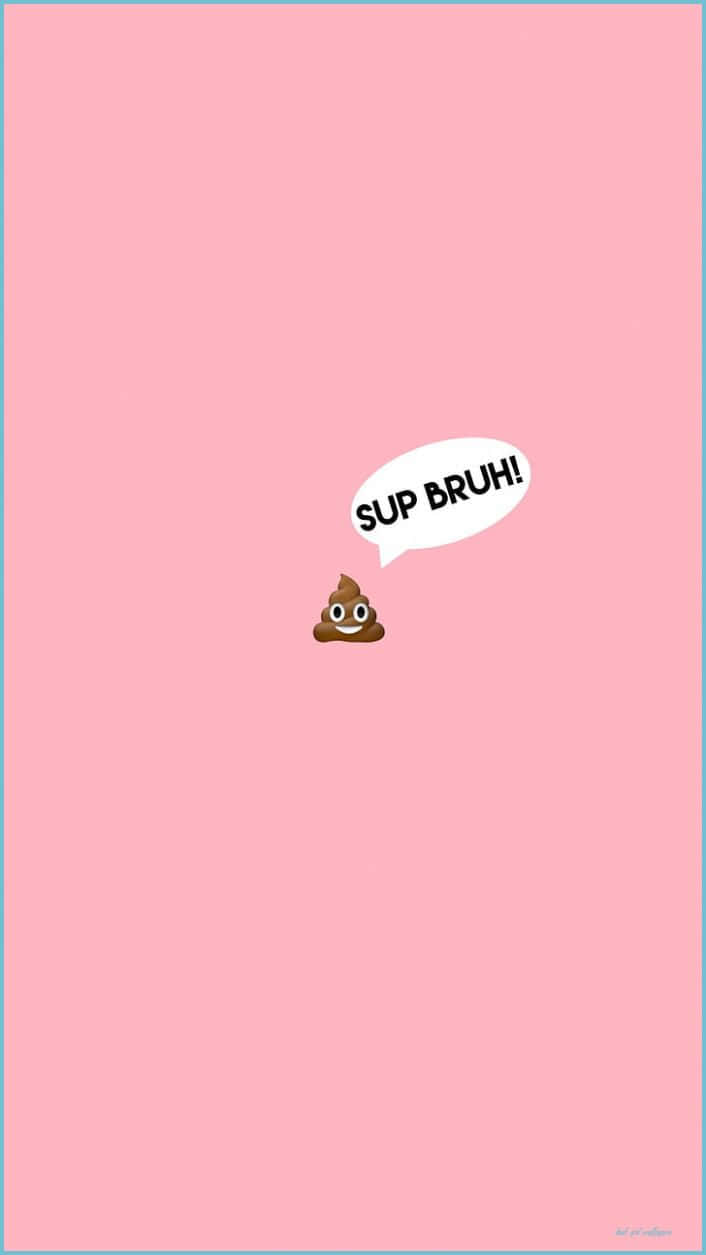 Bruh Girl, poop emoji, googly eyes, SD Phone Wallpaper