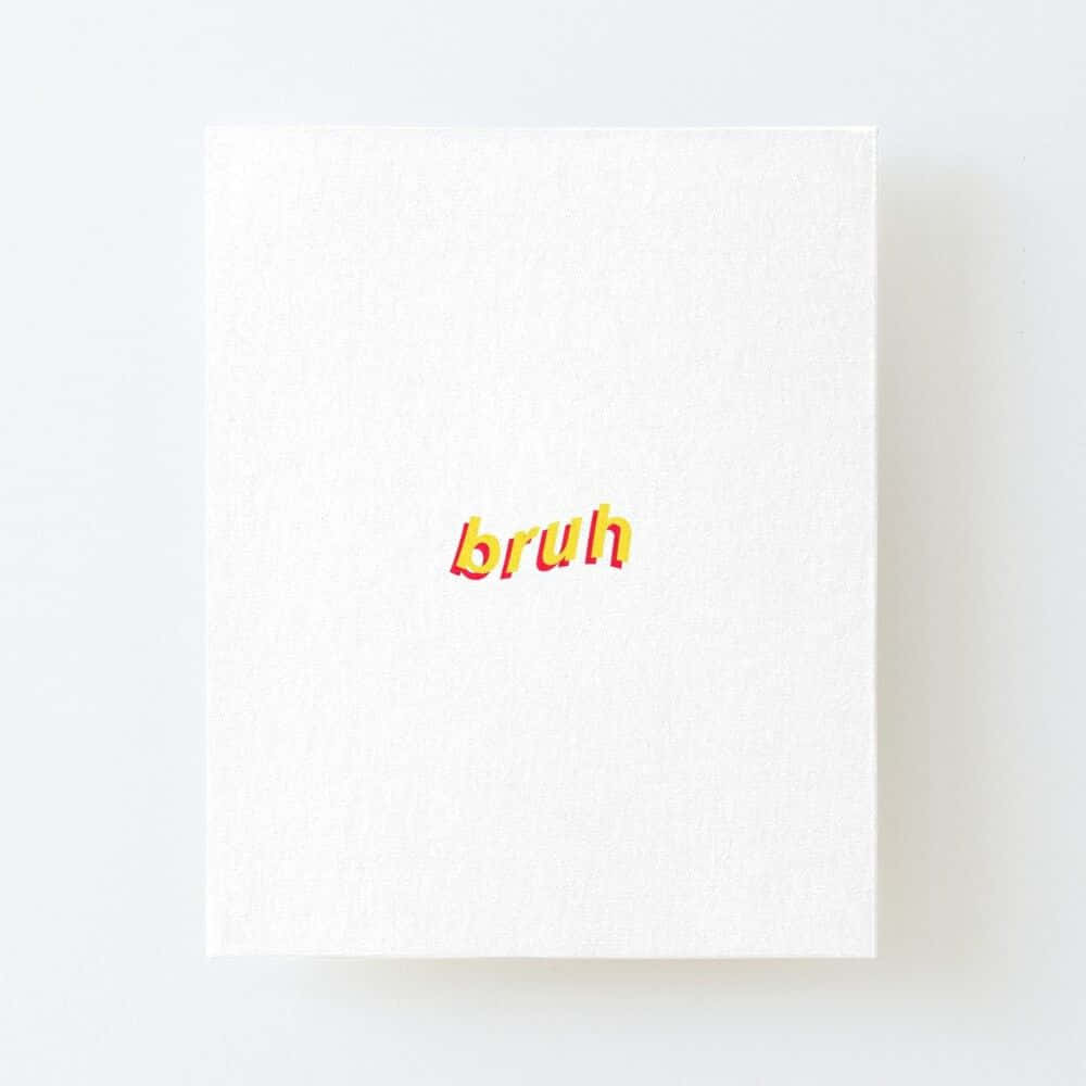 bruh, yellow, red gradient, SD Desktop Wallpaper