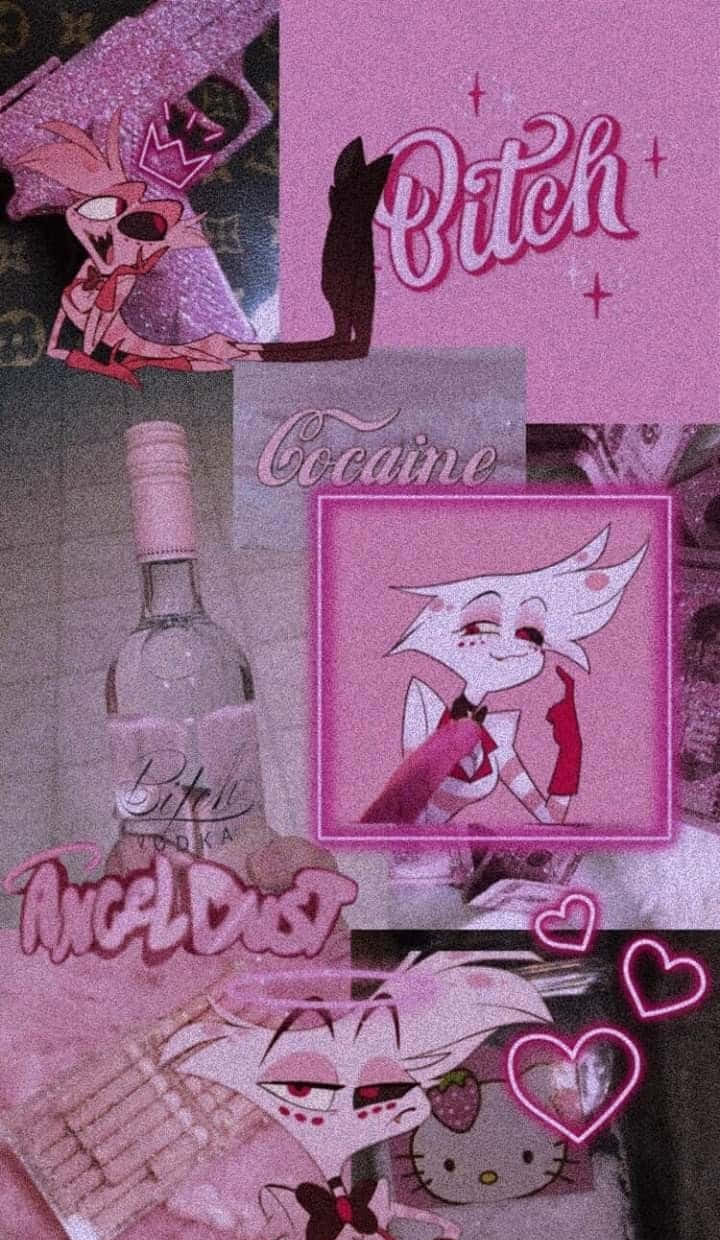 Bruh Girl, pink-hued, cartoon characters, SD Phone Wallpaper