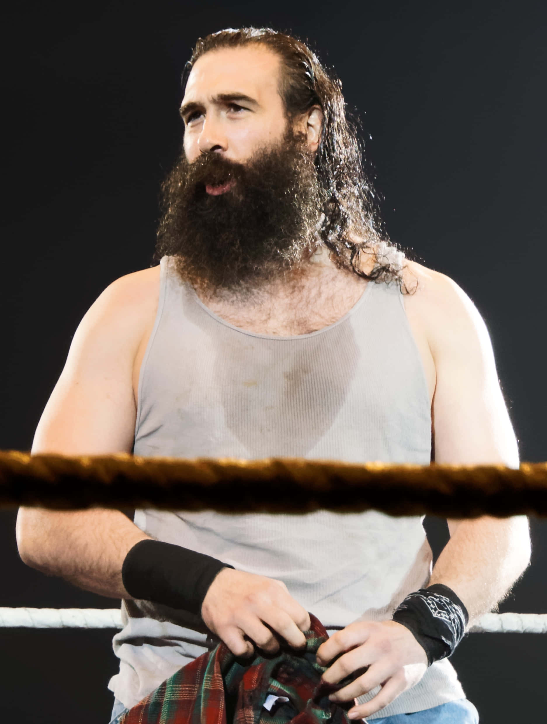 Bruiser Brody, ring, plaid shirt, Full HD Phone Wallpaper