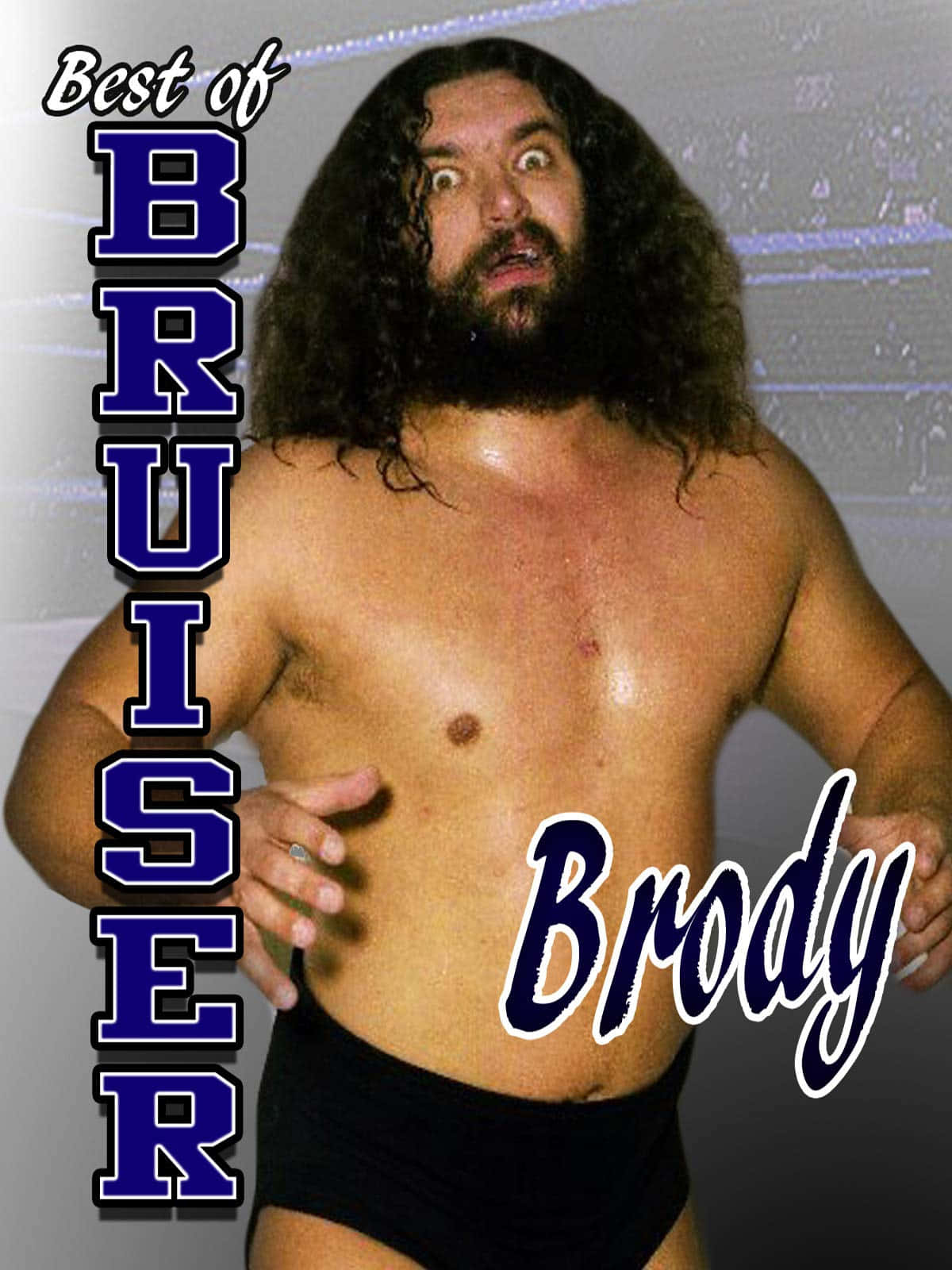 Bruiser Brody, black trunks, blurred arena background, HD Phone Wallpaper