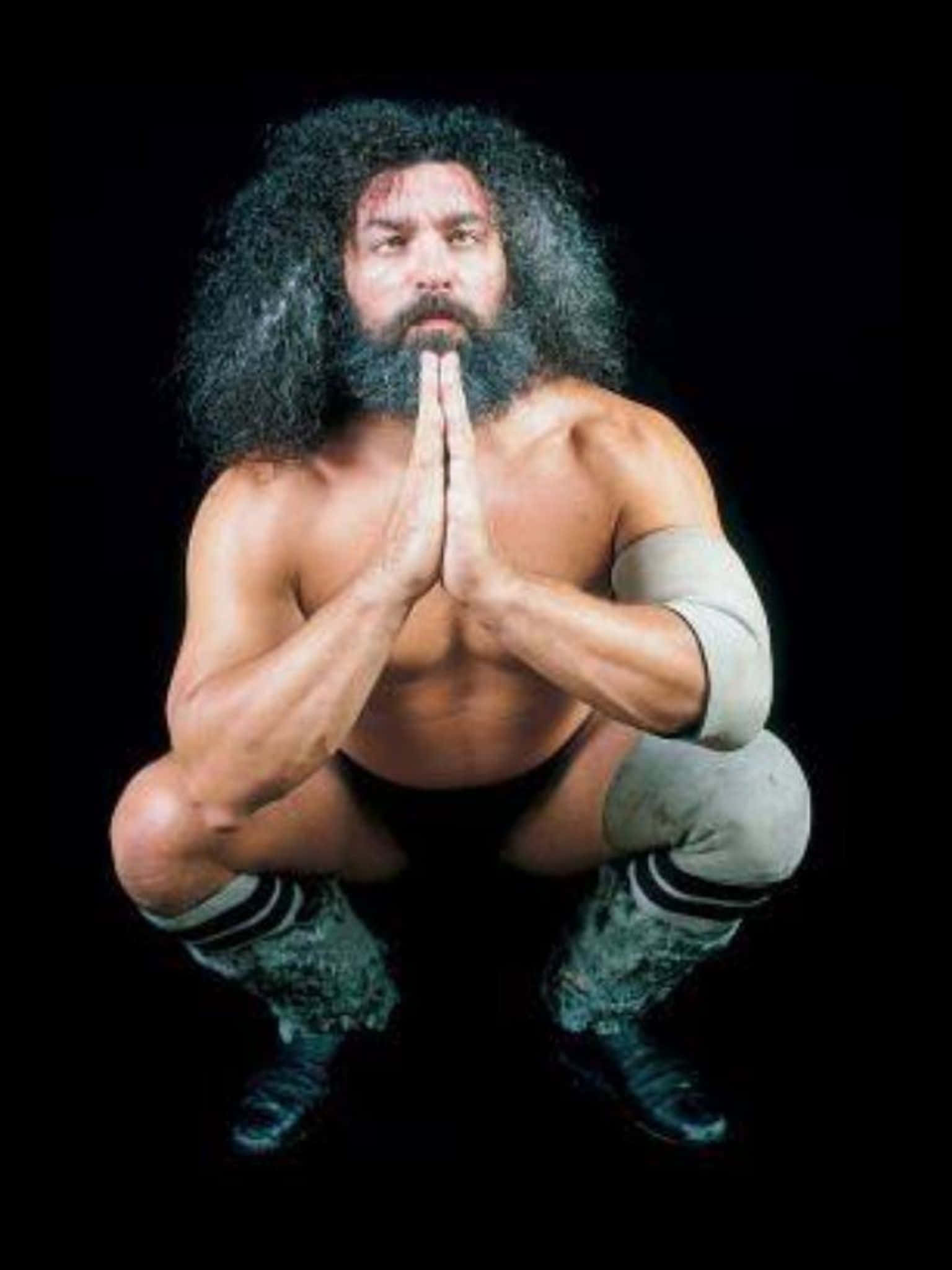Bruiser Brody, wrestler, praying, Full HD Phone Wallpaper