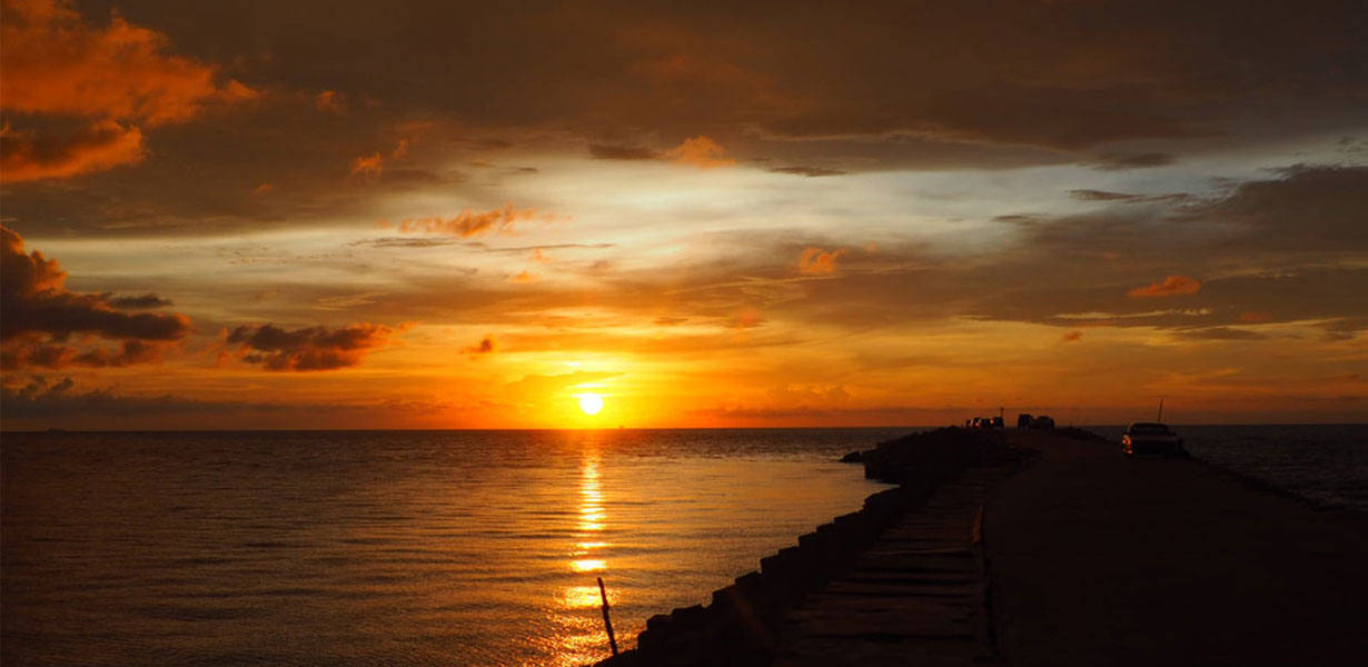 Brunei, orange tinged sunset sky, sunset, SD Desktop Wallpaper