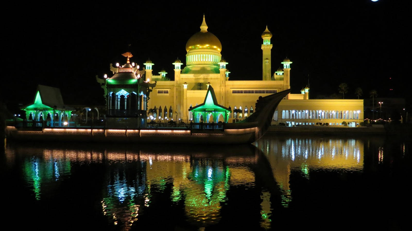 Brunei, mosque, golden dome, HD Desktop Wallpaper