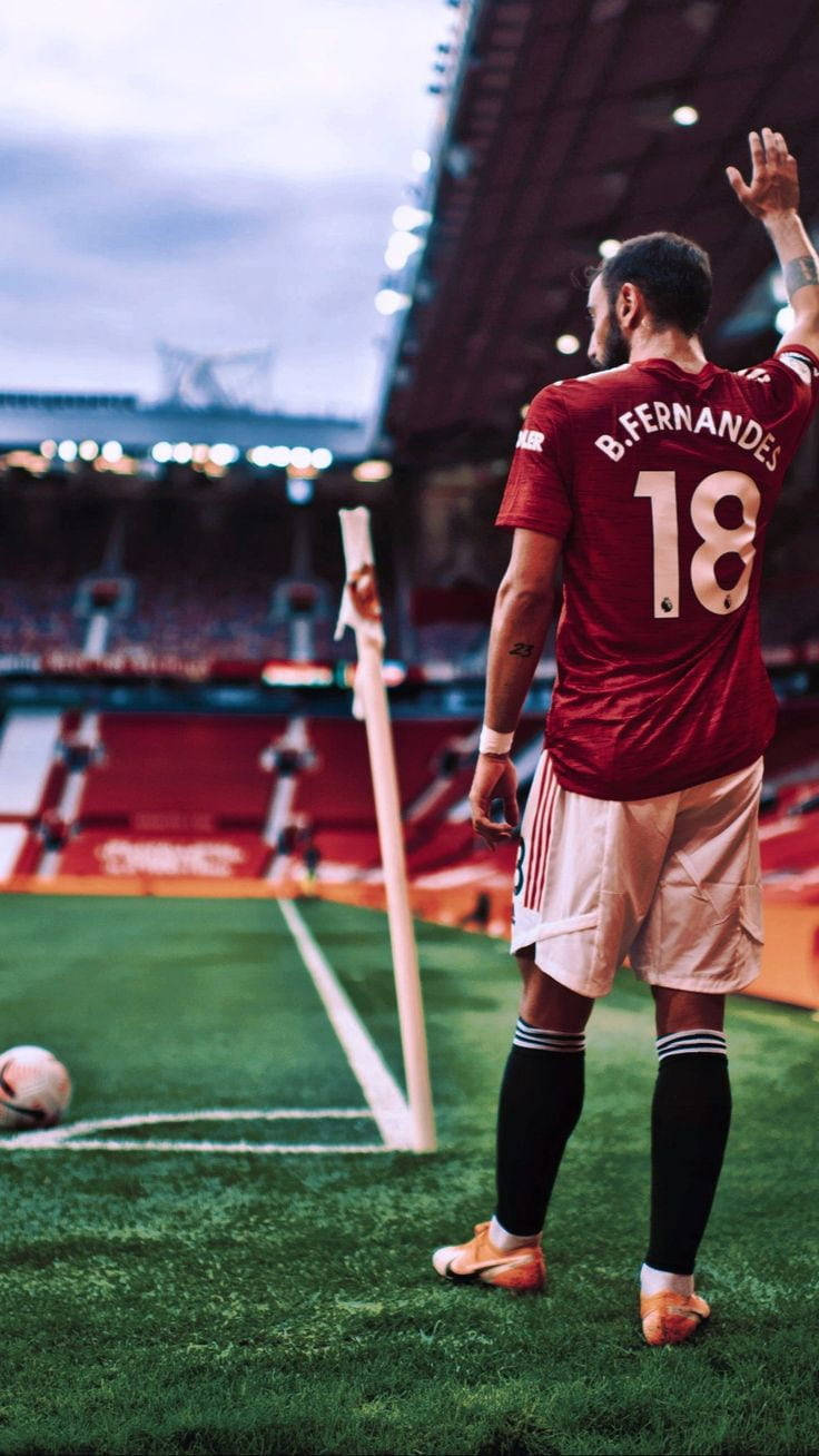 Bruno Fernandes, Manchester United, red jersey, HD Phone Wallpaper