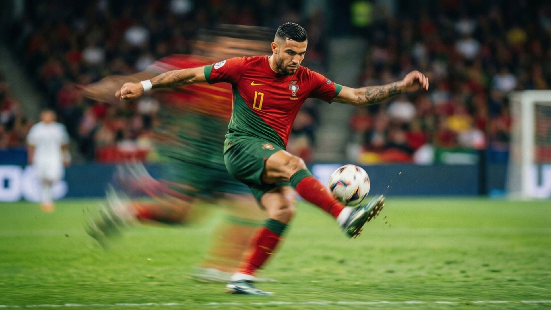Bruno Fernandes, Manchester United, dynamic kick, Full HD Desktop Wallpaper