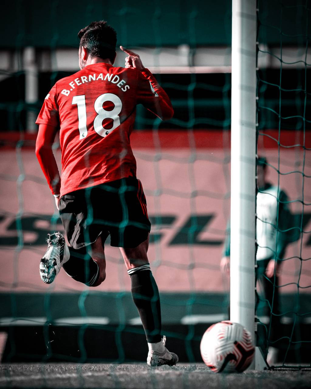 Bruno Fernandes, Manchester United, red jersey, HD Phone Wallpaper
