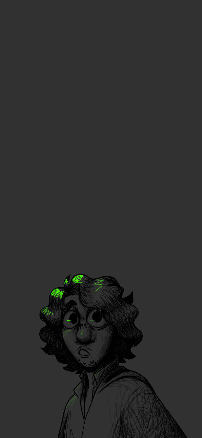 Bruno Madrigal, glowing green hair, glowing green eyes, HD Phone Wallpaper