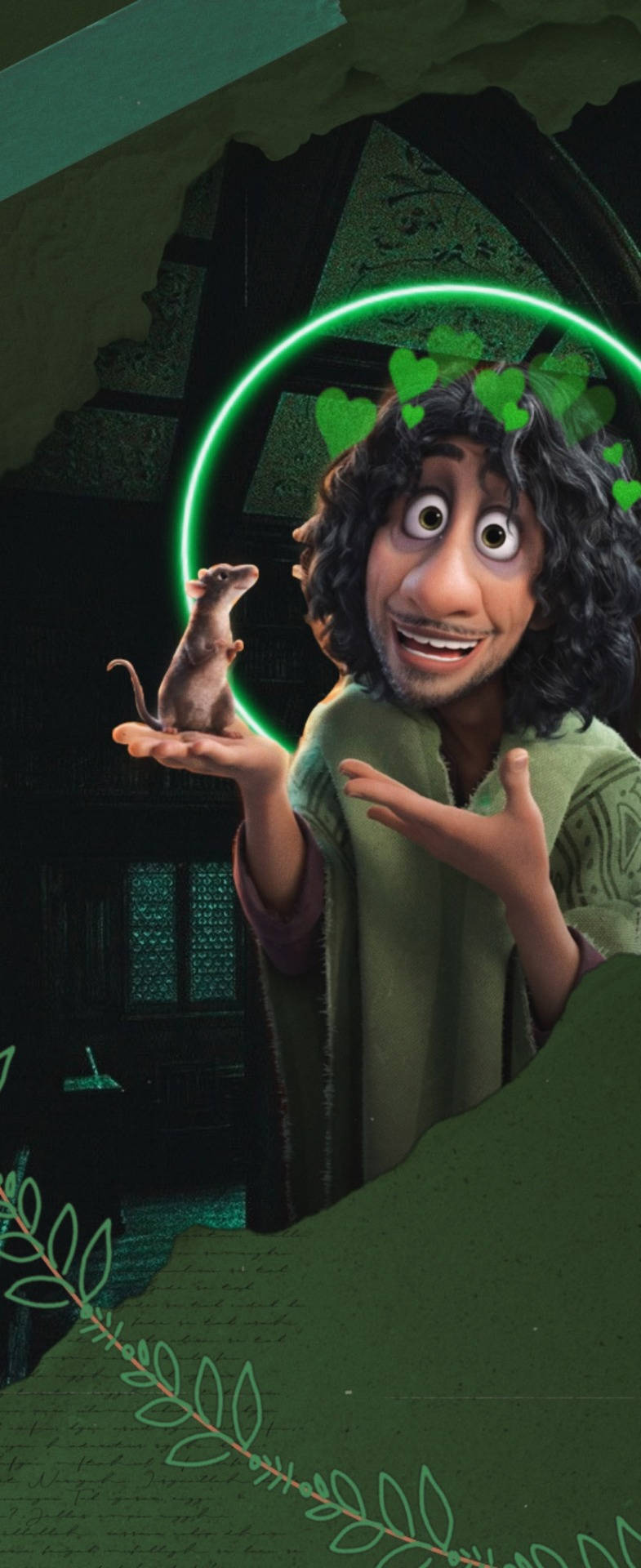Bruno Madrigal, curly hair, small mouse, Full HD Phone Wallpaper