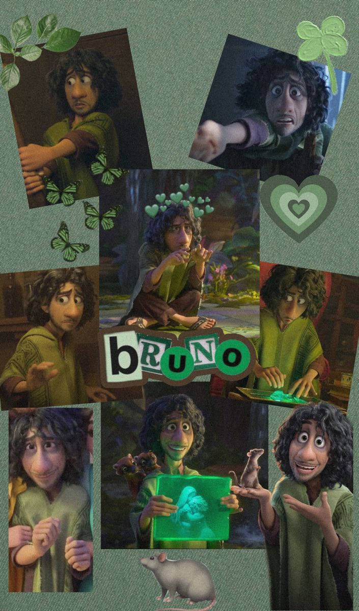 Bruno Madrigal, green clovers, rat, SD Phone Wallpaper