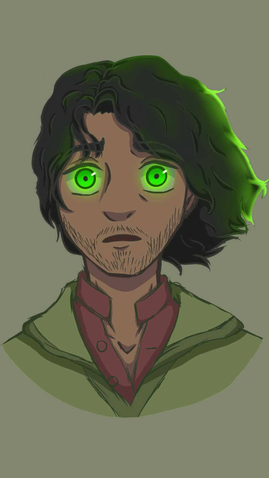 Bruno Madrigal, glowing green eyes, dark hair, HD Phone Wallpaper