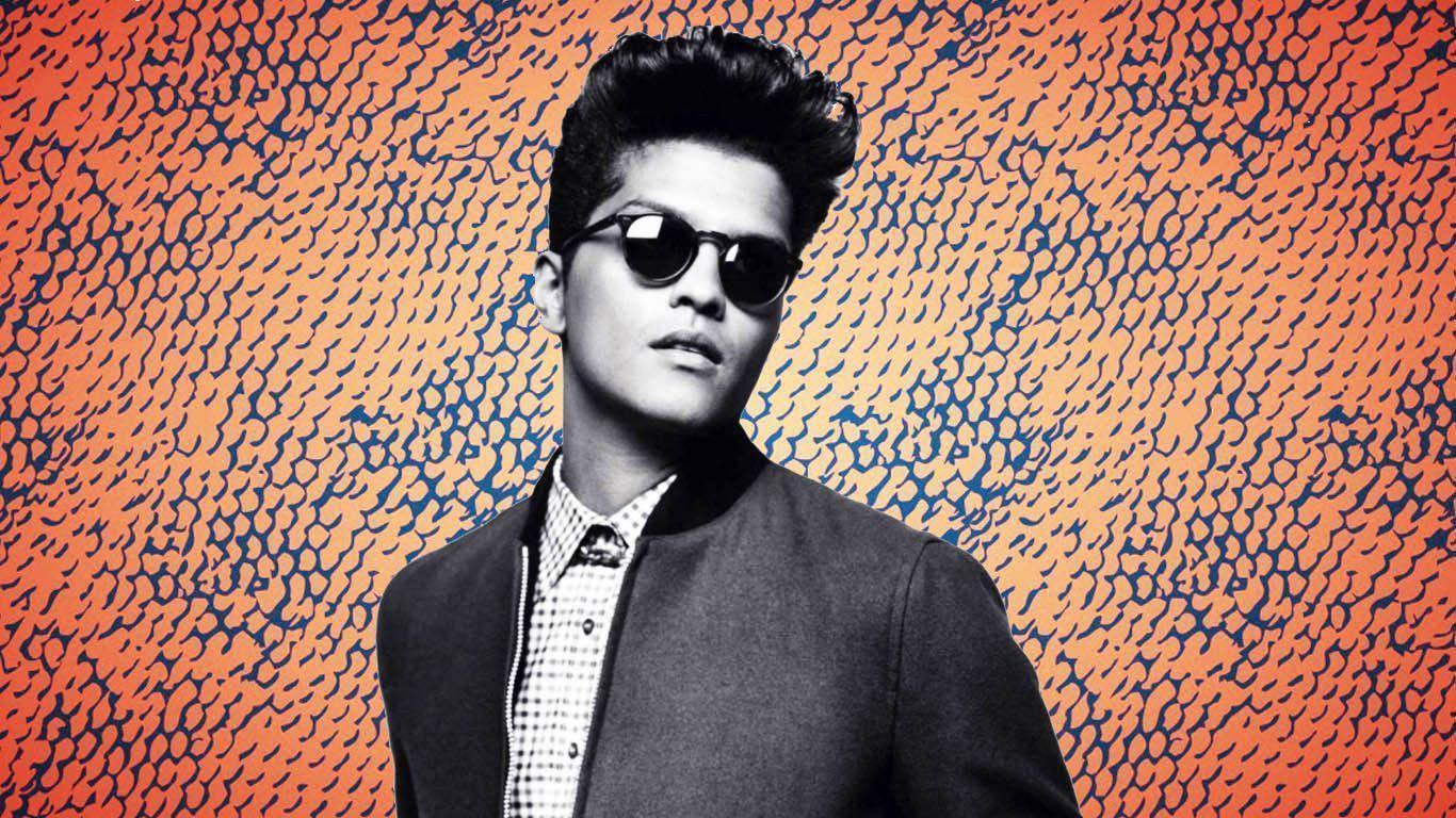 Bruno Mars, retro orange, sunglasses, HD Desktop Wallpaper