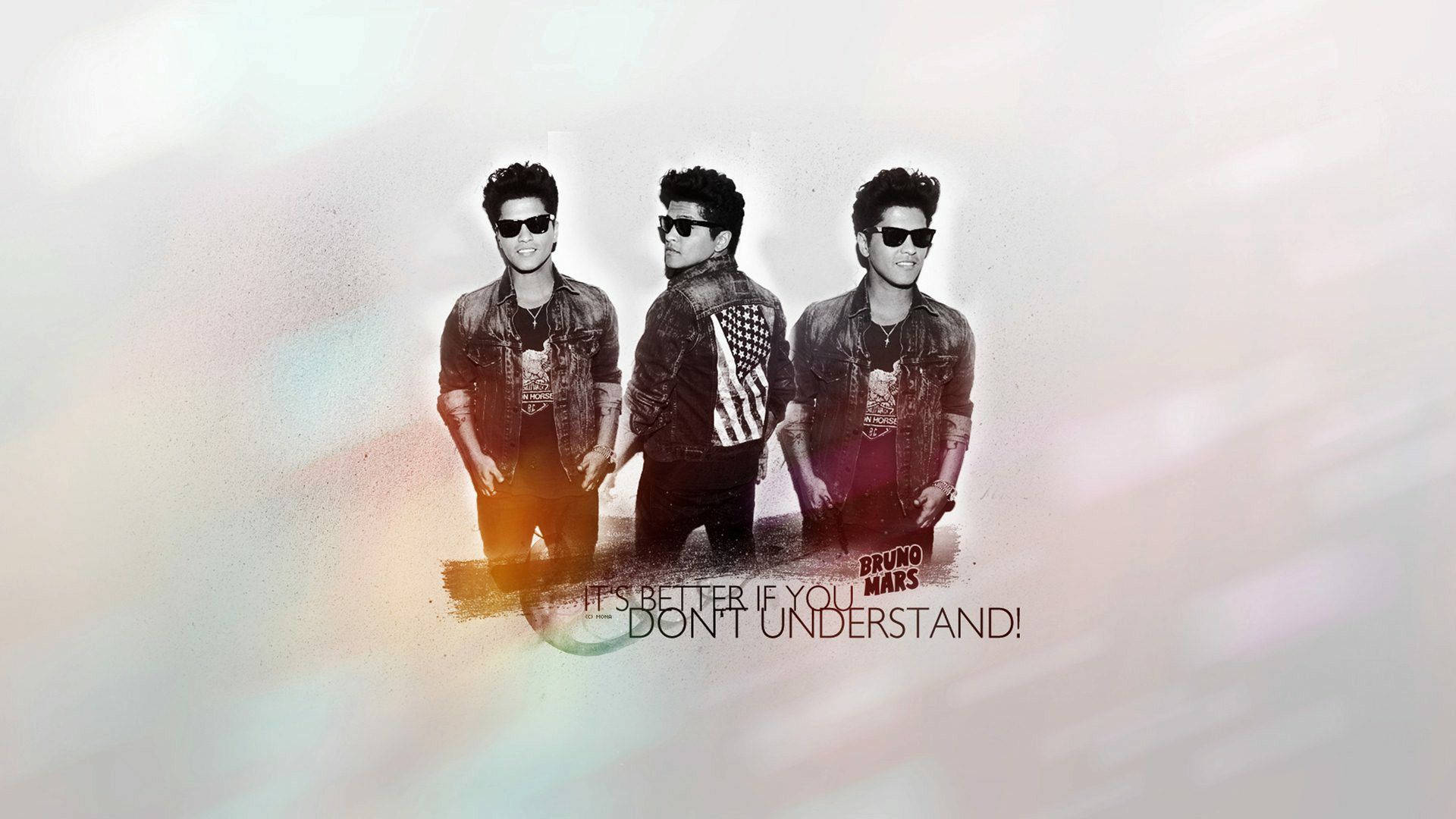 Bruno Mars, sunglasses, denim jackets, Full HD Desktop Wallpaper