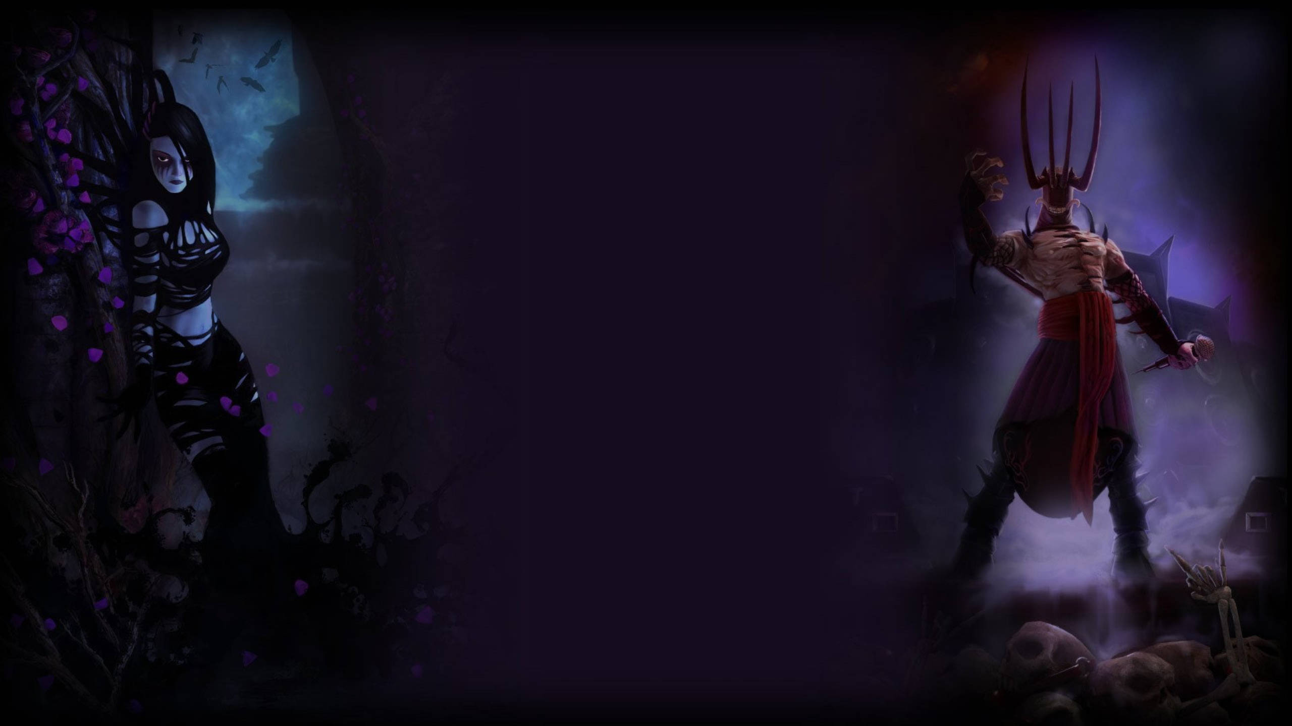 Brutal Legend, dark fantasy, misty forest, 2K Desktop Wallpaper