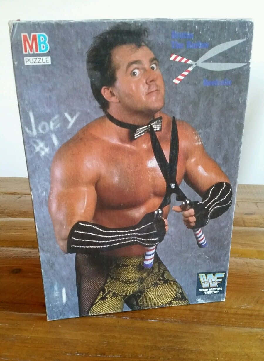 Brutus Beefcake, black suspenders, patterned trunks, SD Phone Wallpaper