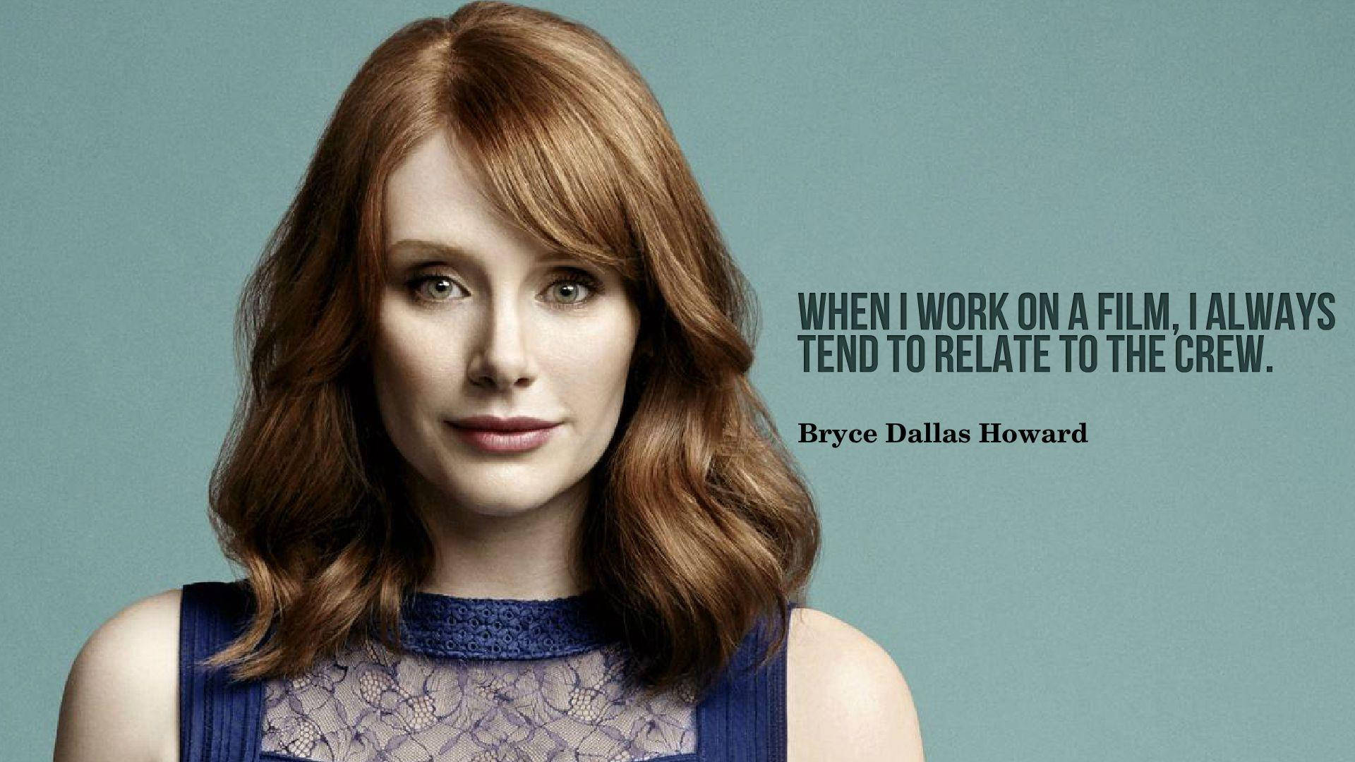 Bryce Dallas Howard, wavy auburn hair, blue lace top, Full HD Desktop Wallpaper