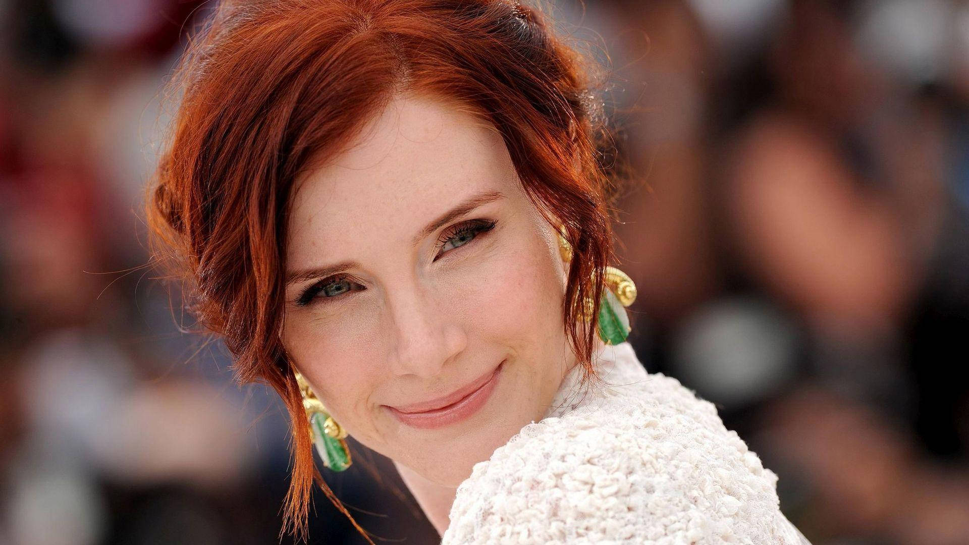 Bryce Dallas Howard, vibrant red hair, green eyes, Full HD Desktop Wallpaper