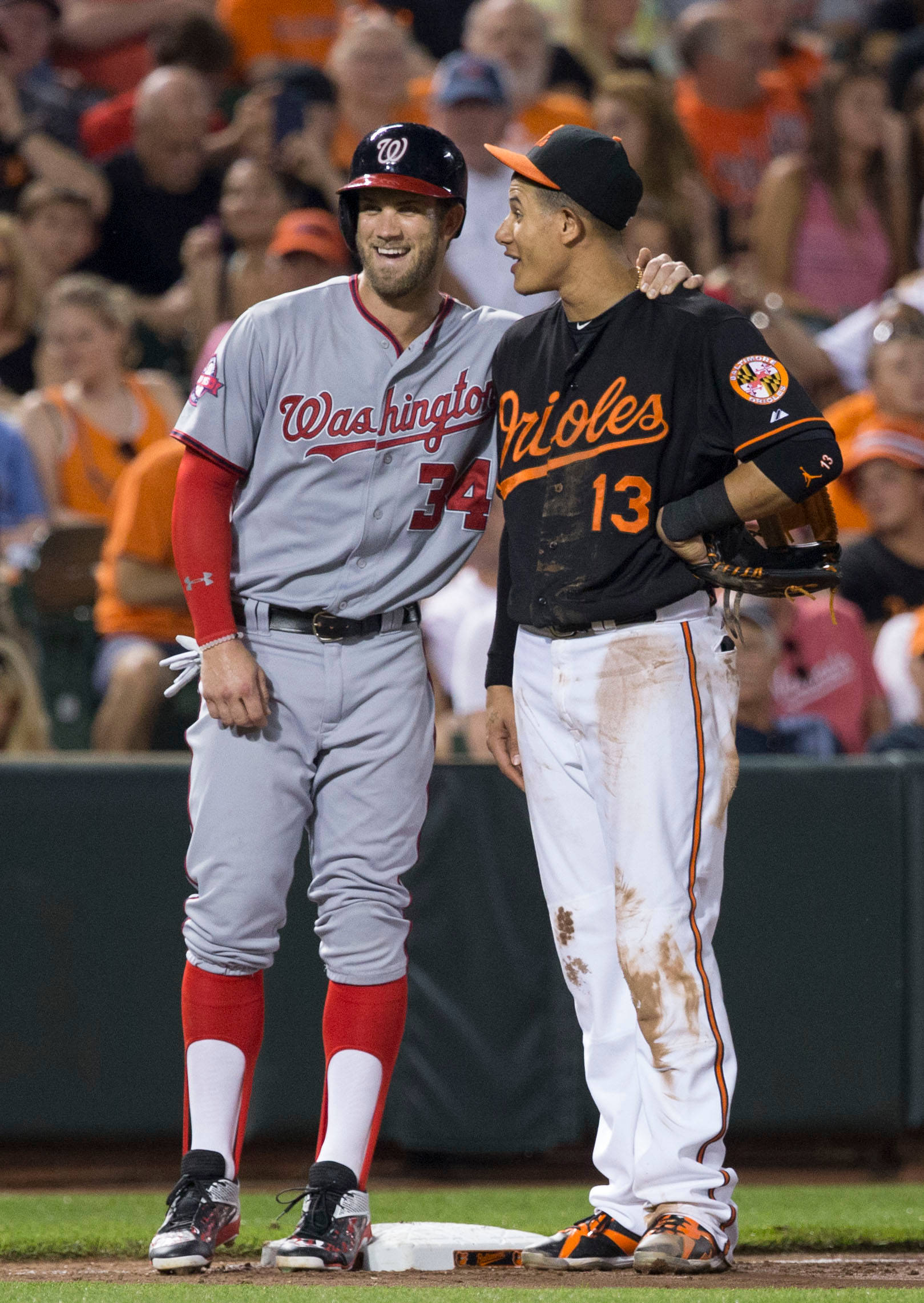 Bryce Harper, baseball players, opposing uniforms, Full HD Phone Wallpaper