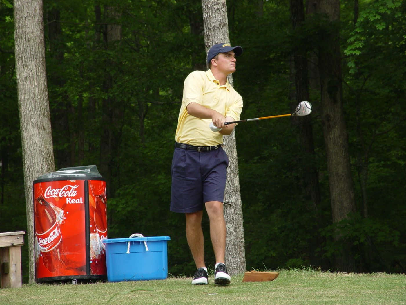 Bryce Molder, yellow shirt, golf course, HD Desktop Wallpaper