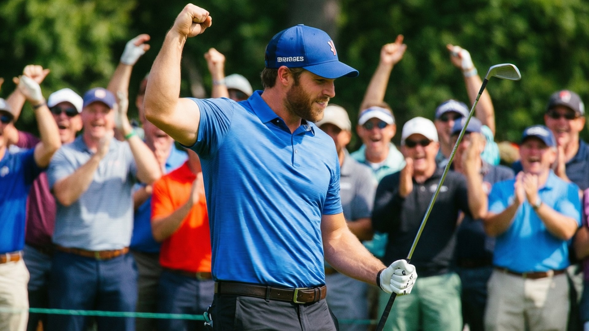 Bryce Molder, hole-in-one, fist pump, Full HD Desktop Wallpaper