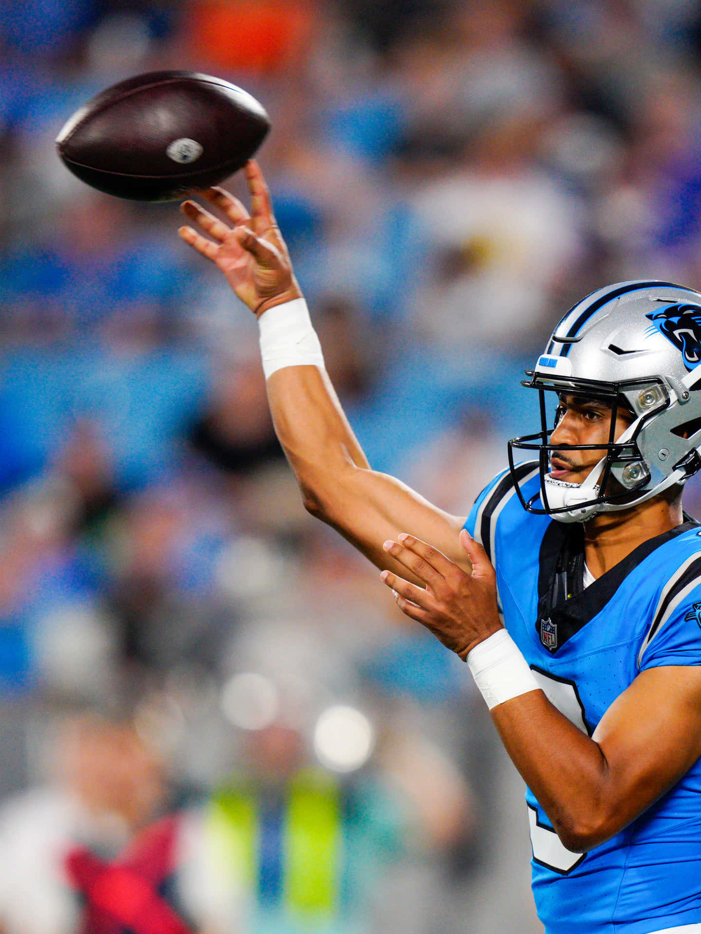Panthers, quarterback, blue uniform, Full HD Phone Wallpaper
