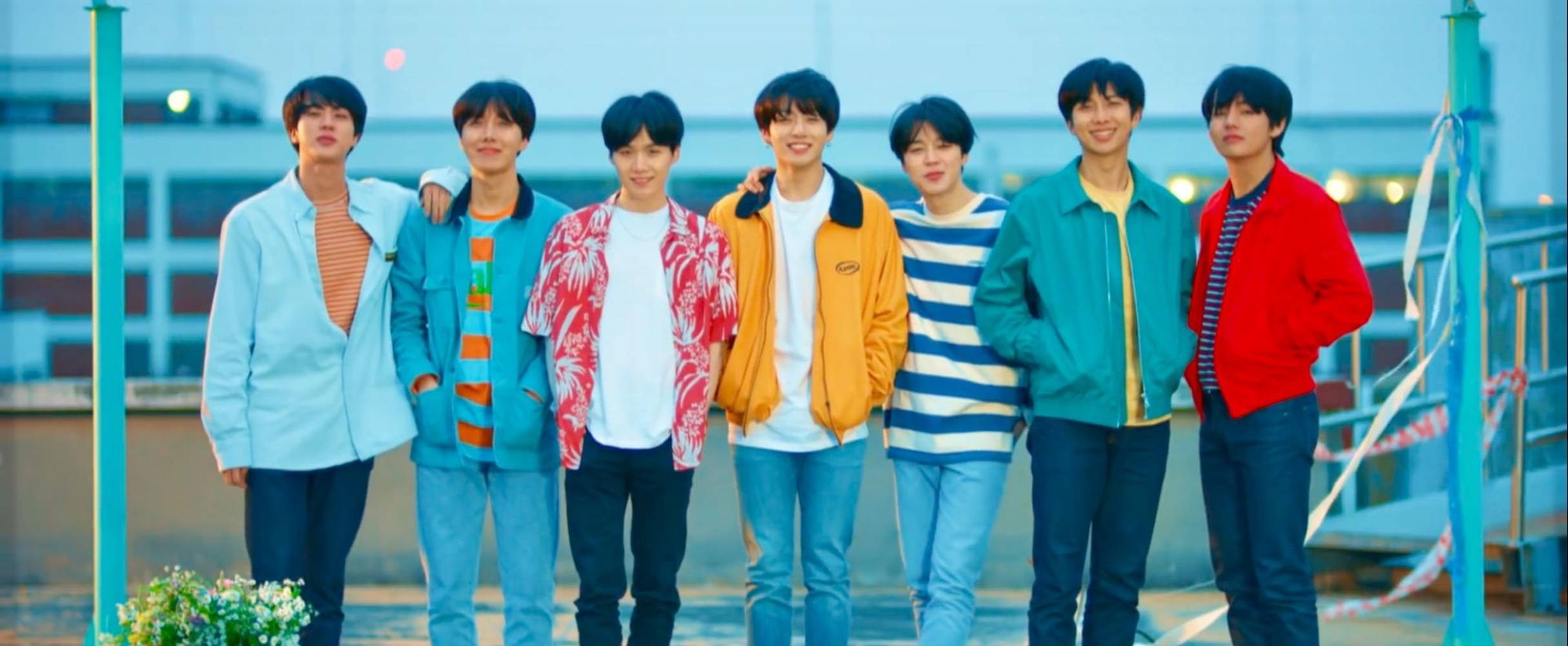 Bts 2021 Desktop, seven young men, colorful jackets, Full HD Desktop Wallpaper