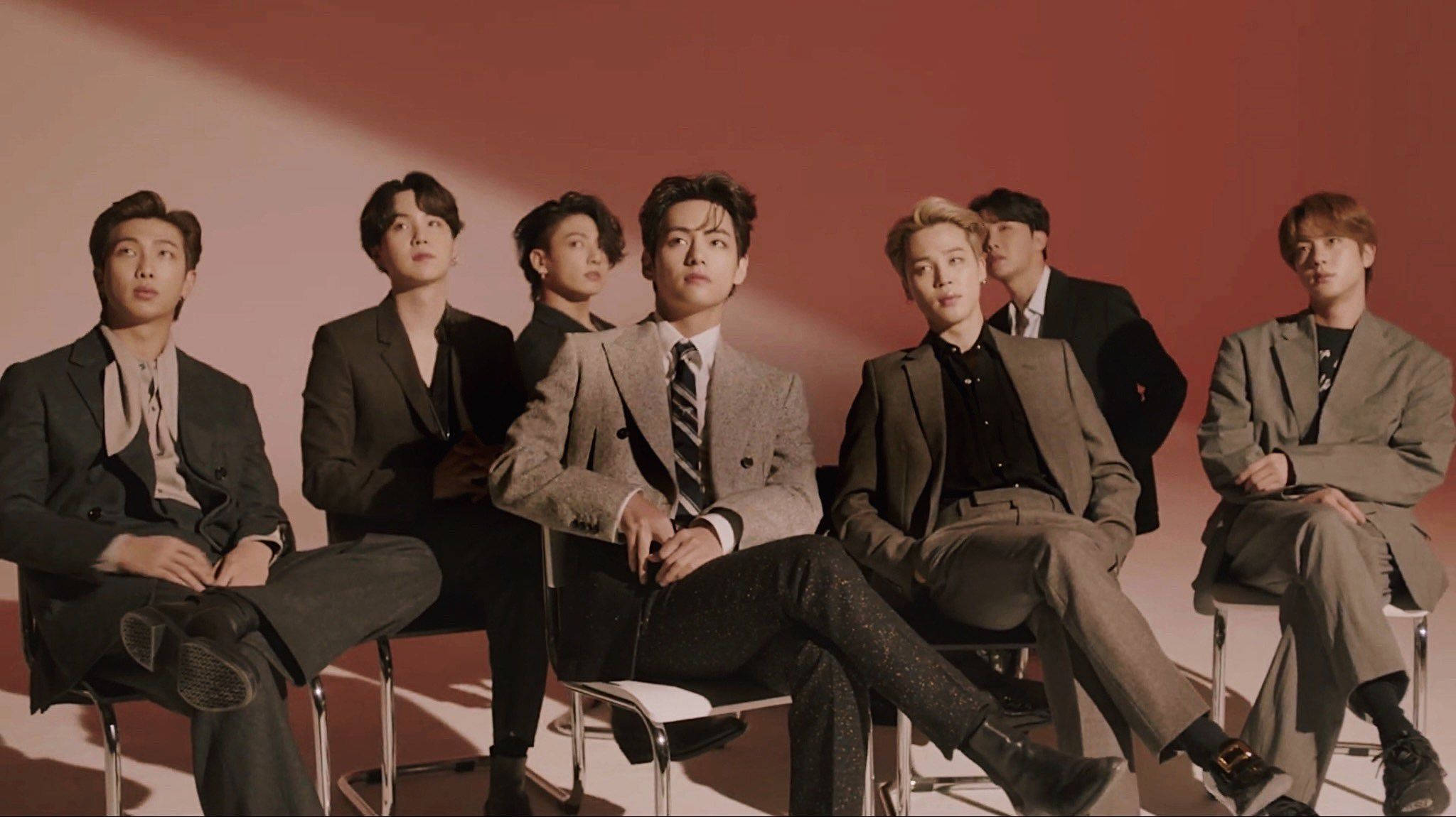 BTS 2021 Desktop, Seven stylish men, suits, Full HD Desktop Wallpaper