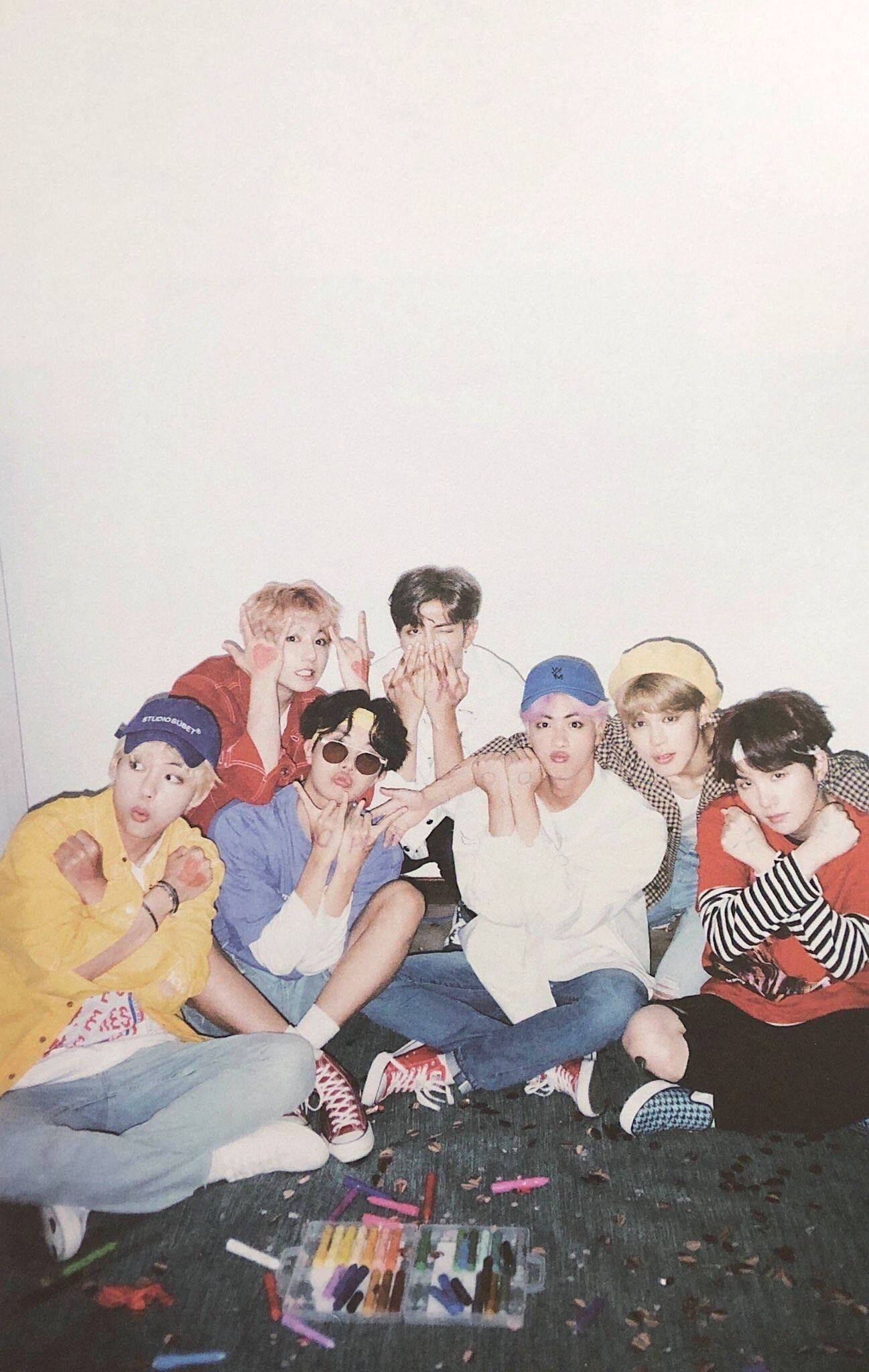 BTS 2021, Pentel pens, colorful casual clothes, Full HD Phone Wallpaper