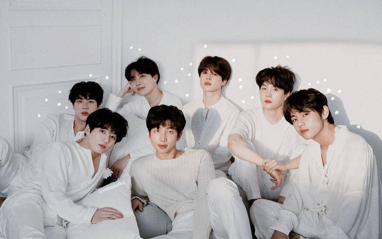 BTS 2021, white, loungewear, HD Desktop Wallpaper