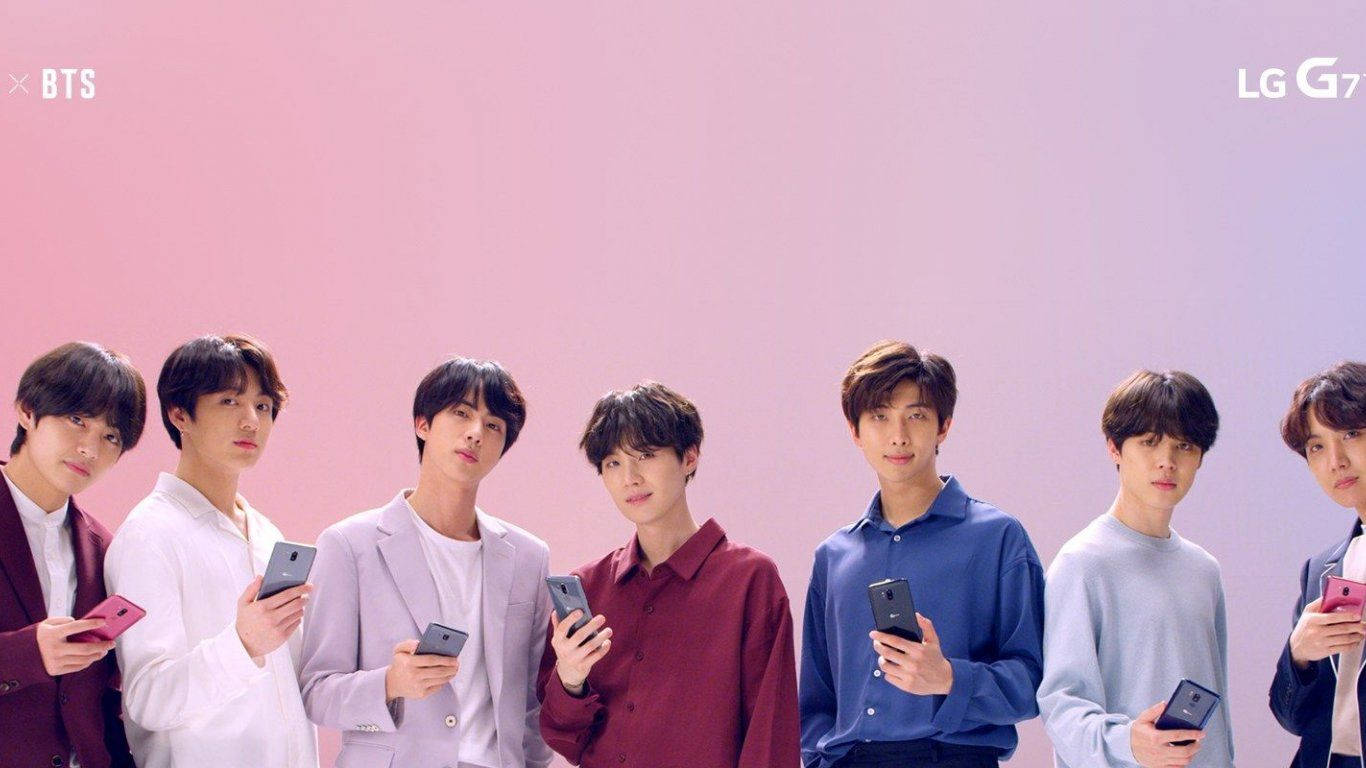 BTS 2021, LG phones, seven young men, HD Desktop Wallpaper