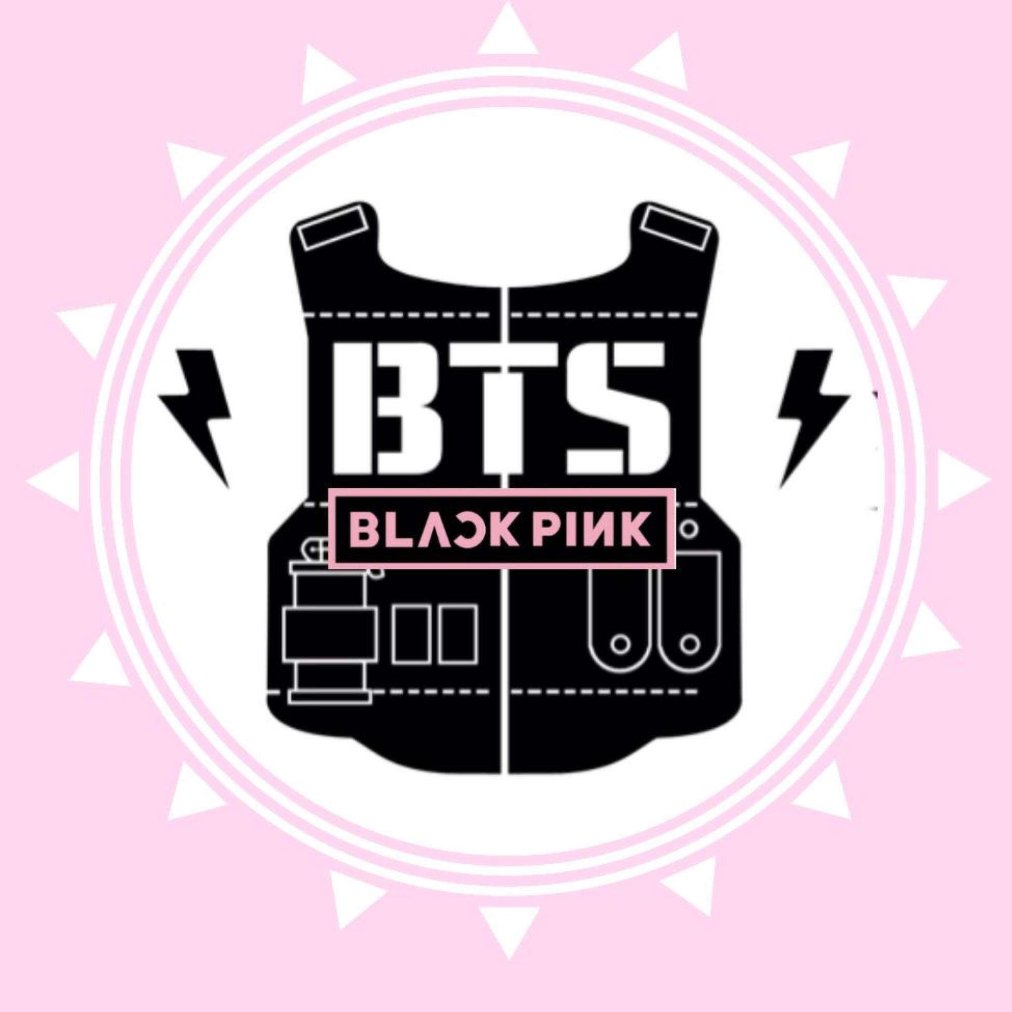 BTS, BLACKPINK, black vest logo, Full HD Desktop Wallpaper
