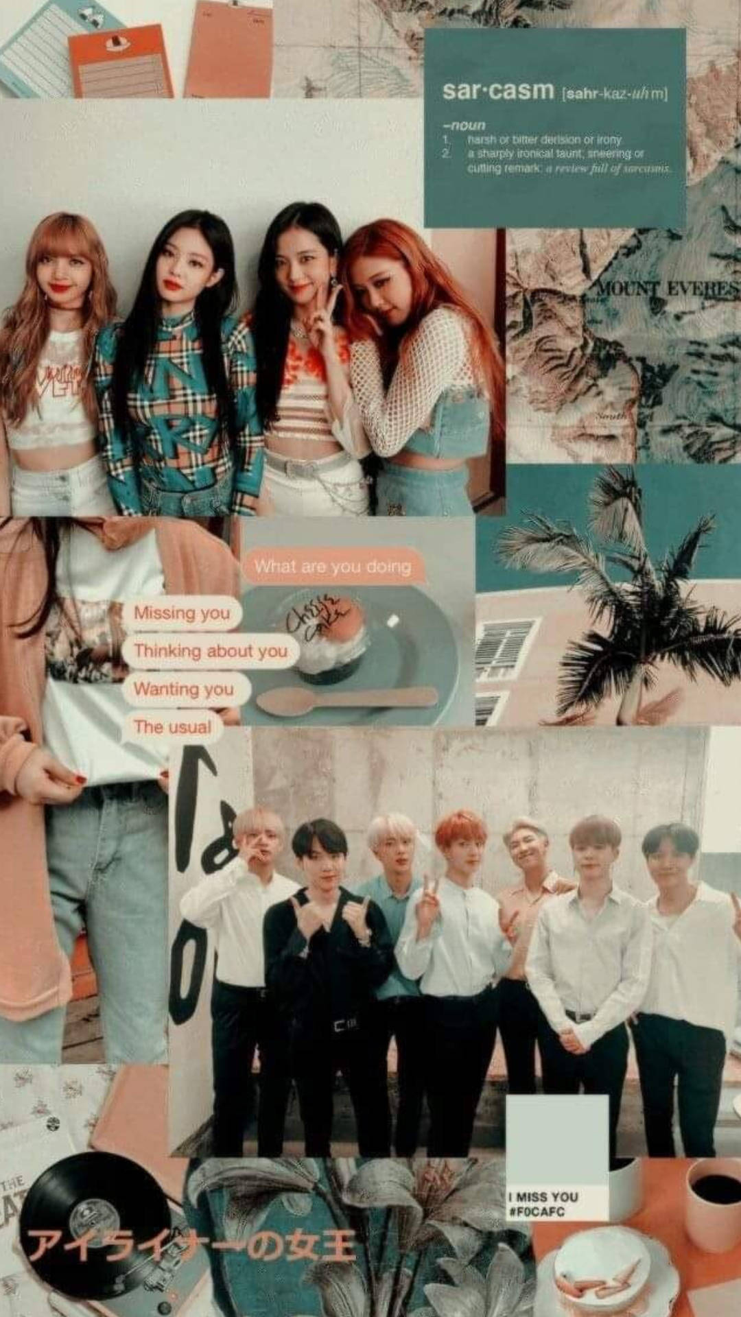 BTS, Blackpink, aesthetic journal, Full HD Phone Wallpaper