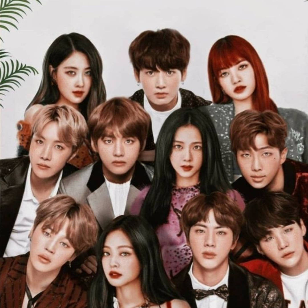 BTS, Blackpink, digital painting, SD Desktop Wallpaper