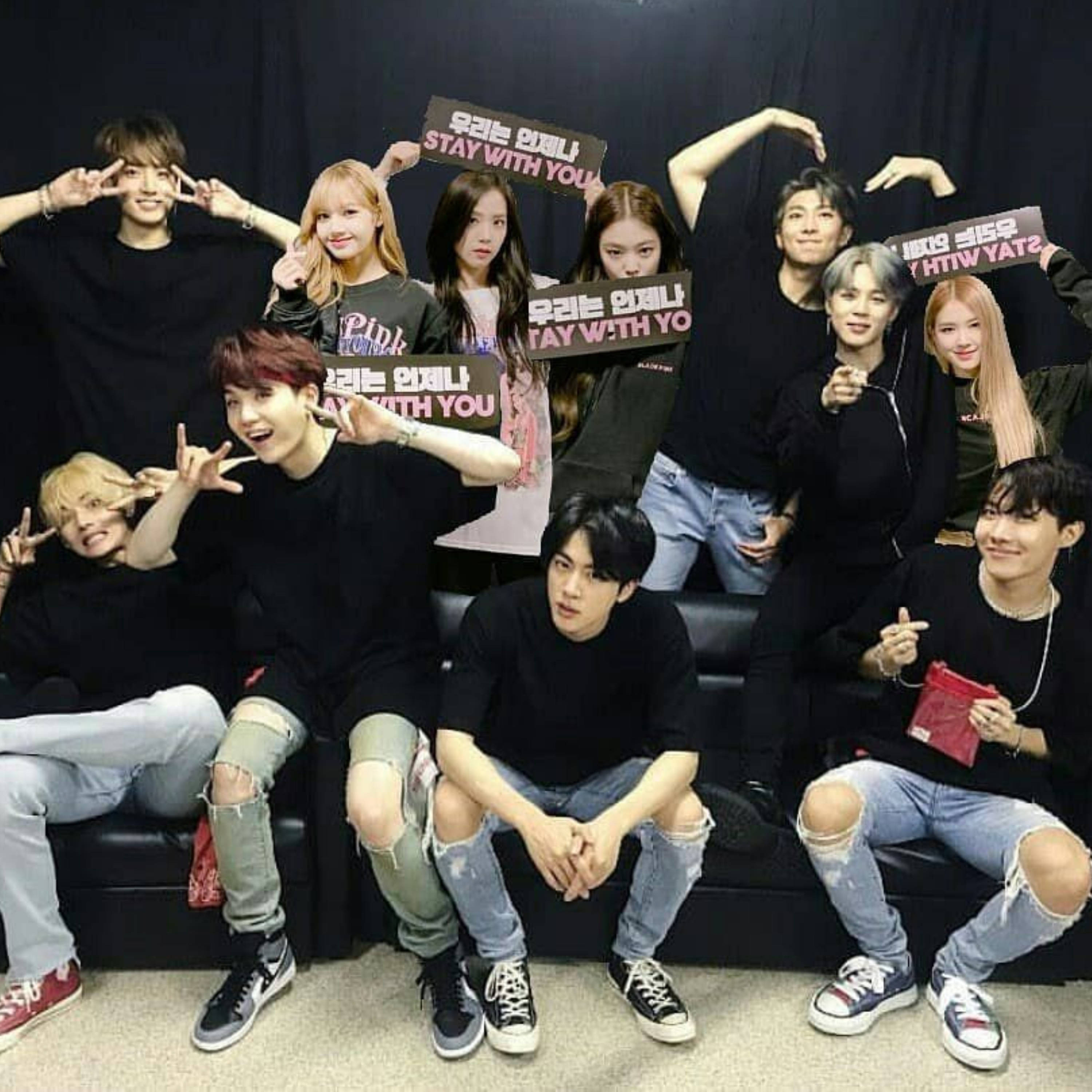 BTS, Blackpink, ripped jeans, 2K Desktop Wallpaper