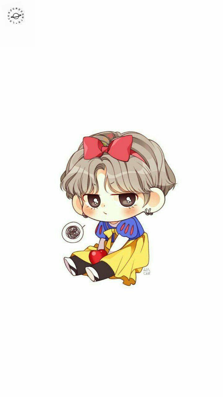 BTS Anime, V, Snow White, HD Phone Wallpaper