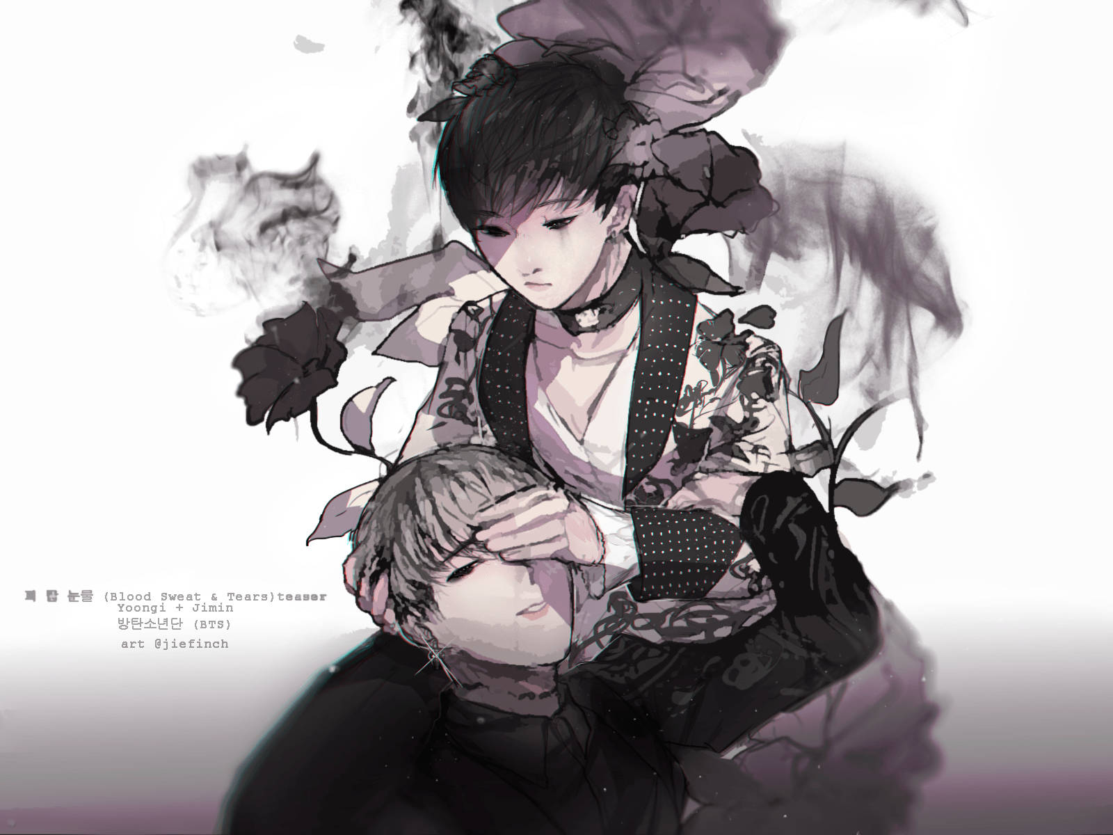BTS Anime, anime girl, dark hair, HD Desktop Wallpaper