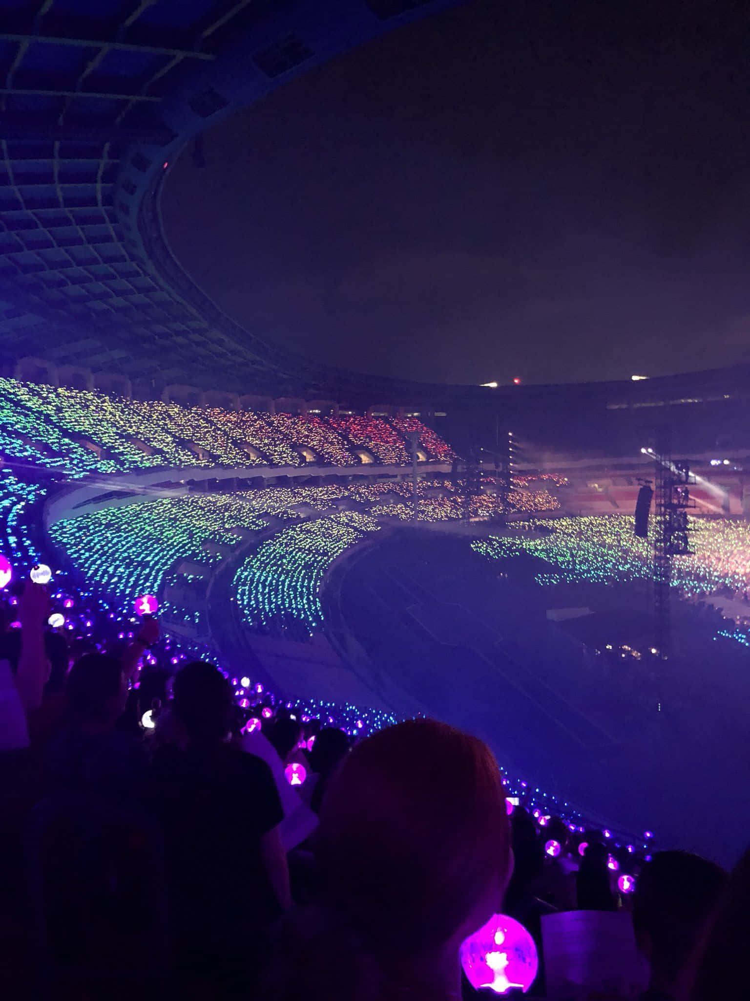 BTS Army Bomb, stadium, night, Full HD Phone Wallpaper