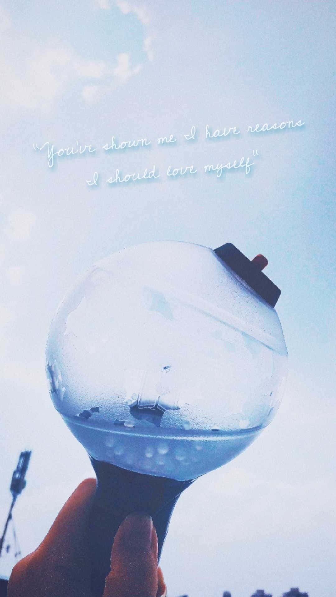 BTS, ARMY, glowing blue lightstick, Full HD Phone Wallpaper