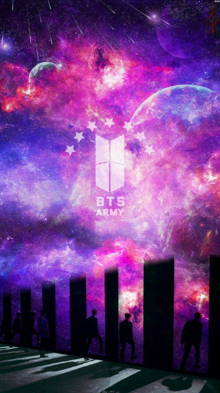 BTS ARMY, seven members, cosmic sky, HD Phone Wallpaper
