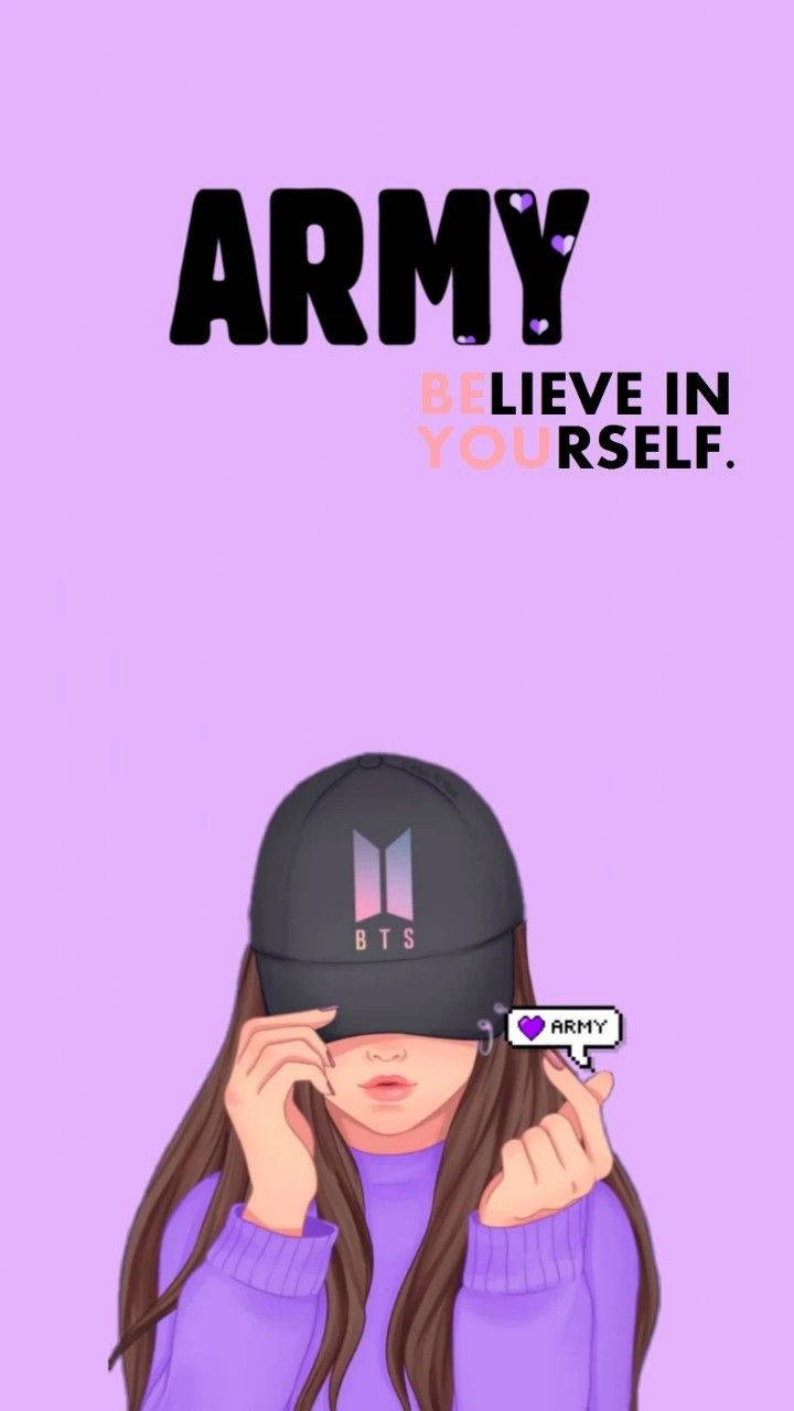 BTS Army Girl, purple sweater, black BTS cap, HD Phone Wallpaper