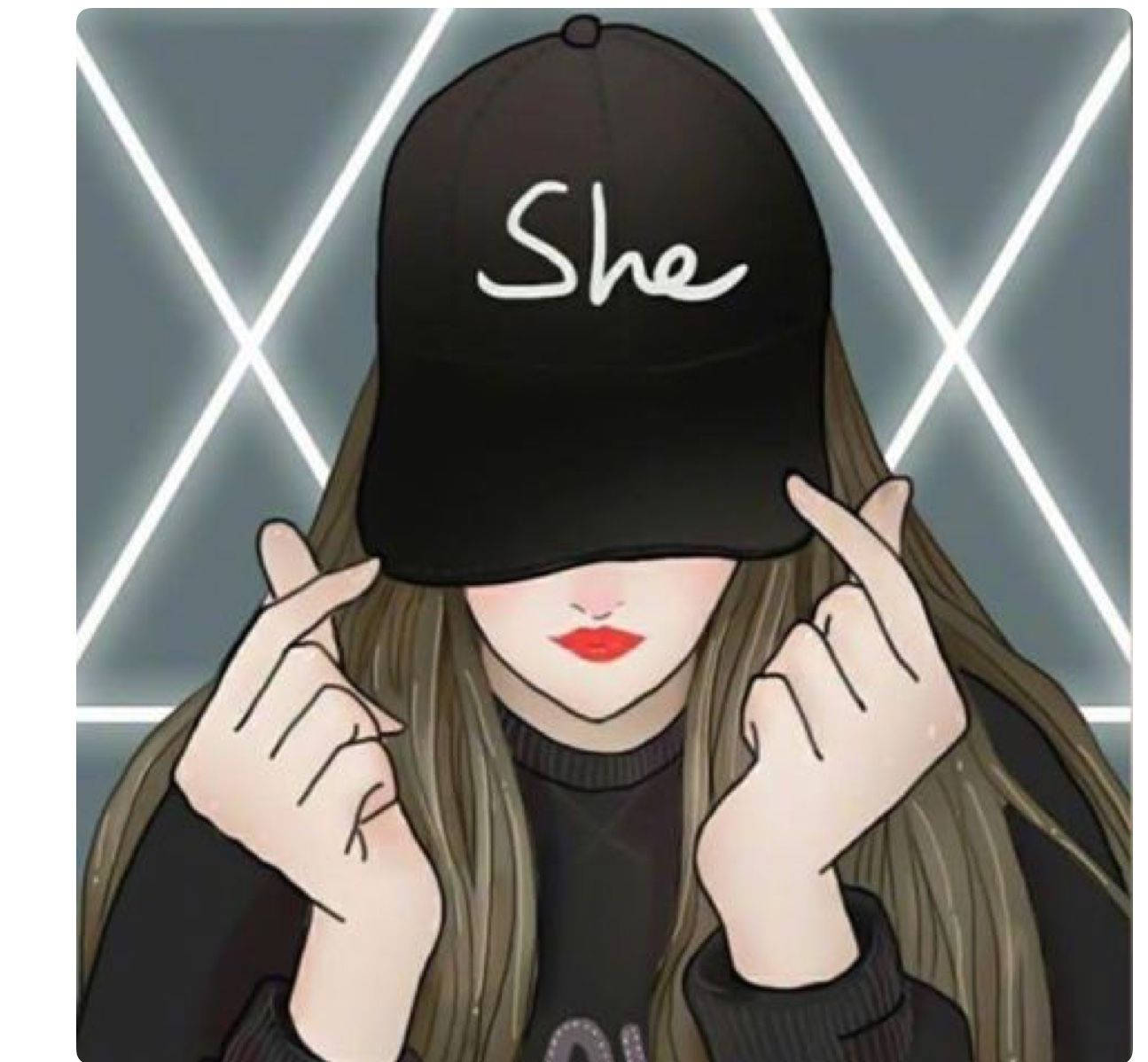 BTS Army Girl, finger heart gesture, black cap, HD Desktop Wallpaper