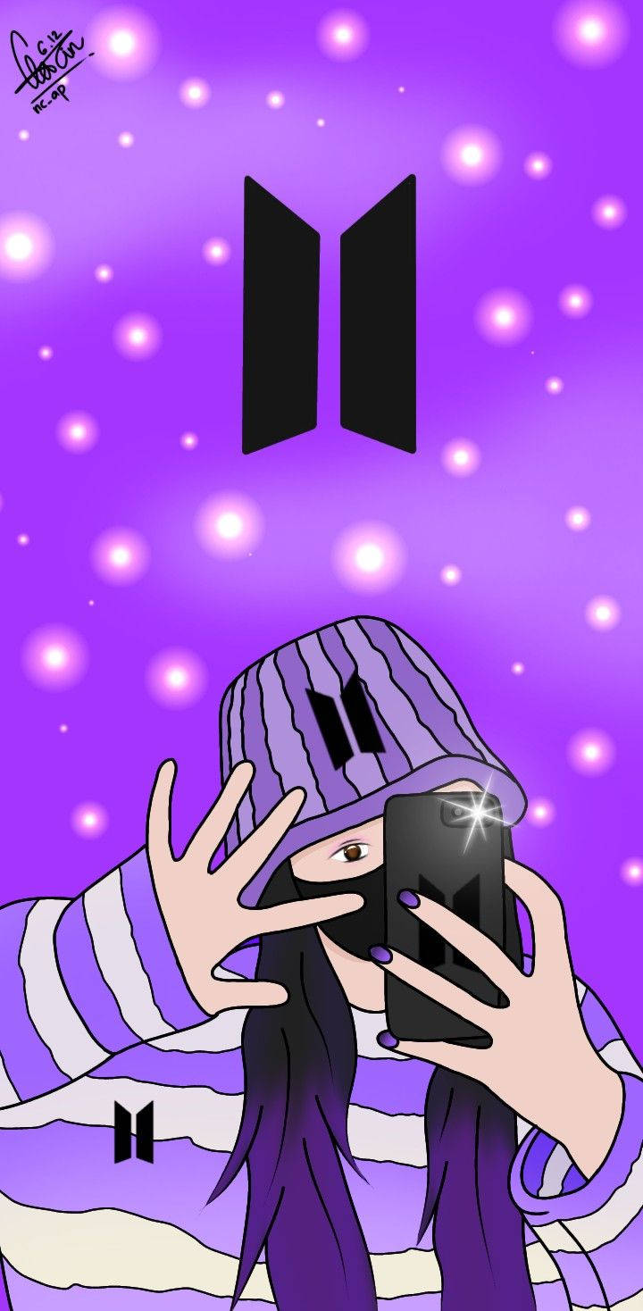 purple jacket, BTS Army Girl, purple striped outfit, HD Phone Wallpaper