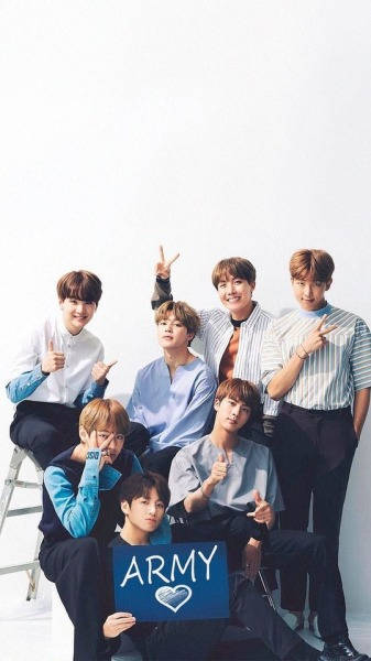 BTS, ARMY, blue sign, SD Phone Wallpaper