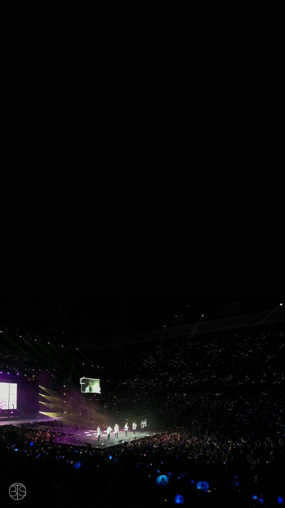 Bts Black, concert, brightly lit stage, Full HD Phone Wallpaper