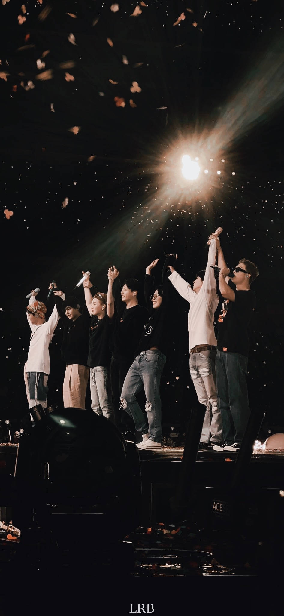 BTS, spotlight, confetti, Full HD Phone Wallpaper