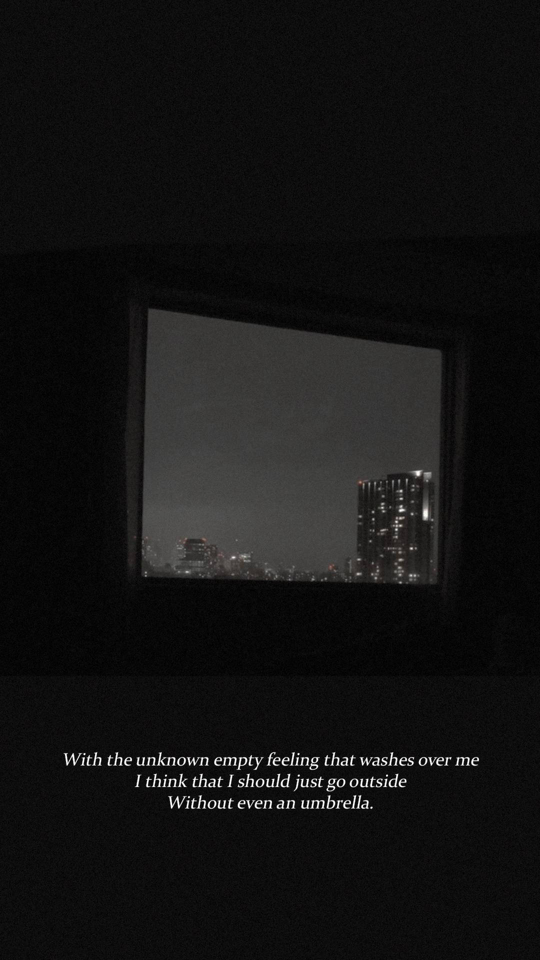BTS Black, night city, glowing skyscrapers, Full HD Phone Wallpaper