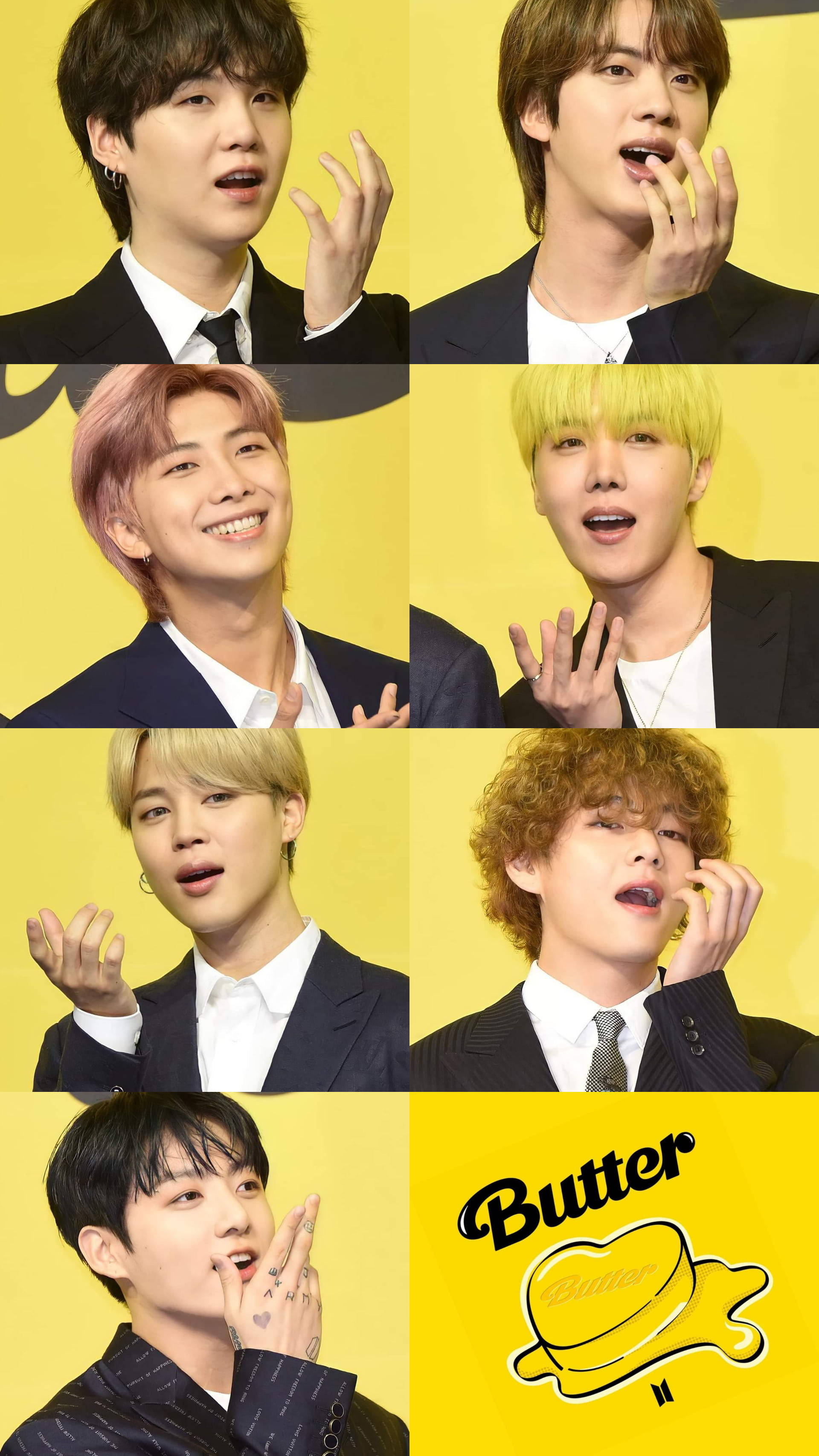 BTS, Butter, black suits, 2K Phone Wallpaper