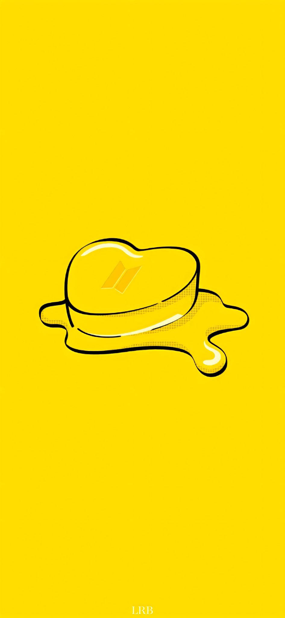 BTS Butter, yellow heart-shaped object, logo, Full HD Phone Wallpaper